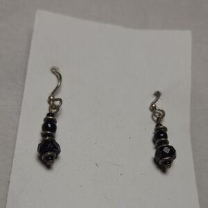 Elegant Black Beaded Earrings